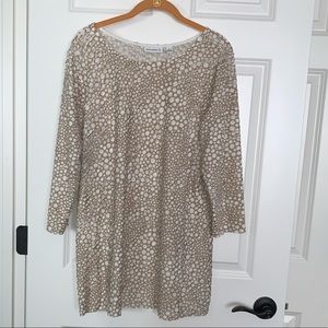 NEW Tan w/Polka Dots Top, L